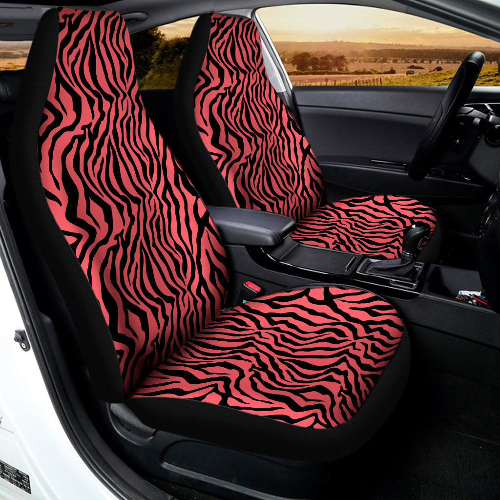 Pink And Black Tiger Stripe Print Universal Fit Car Seat Covers