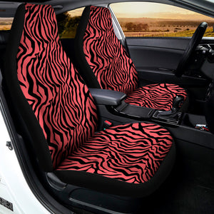 Pink And Black Tiger Stripe Print Universal Fit Car Seat Covers