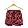 Pink And Black Tiger Stripe Print Women's Shorts
