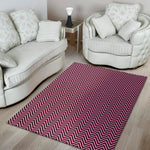 Pink And Black Zigzag Pattern Print Area Rug