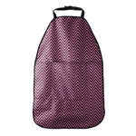 Pink And Black Zigzag Pattern Print Car Seat Organizers