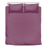 Pink And Black Zigzag Pattern Print Duvet Cover Bedding Set