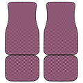 Pink And Black Zigzag Pattern Print Front and Back Car Floor Mats