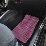 Pink And Black Zigzag Pattern Print Front and Back Car Floor Mats