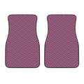 Pink And Black Zigzag Pattern Print Front Car Floor Mats