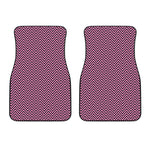 Pink And Black Zigzag Pattern Print Front Car Floor Mats