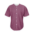 Pink And Black Zigzag Pattern Print Men's Baseball Jersey