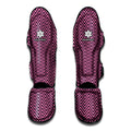 Pink And Black Zigzag Pattern Print Muay Thai Shin Guards