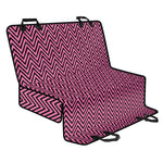 Pink And Black Zigzag Pattern Print Pet Car Back Seat Cover