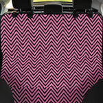 Pink And Black Zigzag Pattern Print Pet Car Back Seat Cover