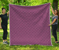 Pink And Black Zigzag Pattern Print Quilt