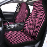 Pink And Black Zigzag Pattern Print Universal Fit Car Seat Covers