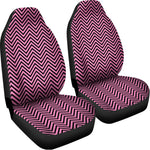 Pink And Black Zigzag Pattern Print Universal Fit Car Seat Covers