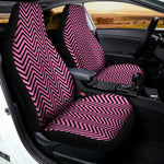 Pink And Black Zigzag Pattern Print Universal Fit Car Seat Covers