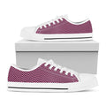 Pink And Black Zigzag Pattern Print White Low Top Sneakers