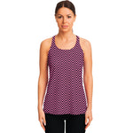 Pink And Black Zigzag Pattern Print Women's Racerback Tank Top
