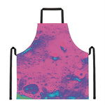 Pink And Blue Acid Melt Print Apron