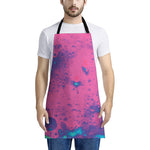 Pink And Blue Acid Melt Print Apron