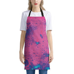 Pink And Blue Acid Melt Print Apron