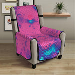 Pink And Blue Acid Melt Print Armchair Protector