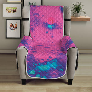 Pink And Blue Acid Melt Print Armchair Protector