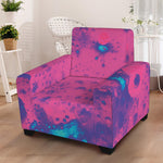 Pink And Blue Acid Melt Print Armchair Slipcover