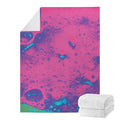 Pink And Blue Acid Melt Print Blanket