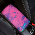 Pink And Blue Acid Melt Print Car Center Console Cover