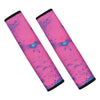 Pink And Blue Acid Melt Print Car Seat Belt Covers