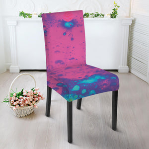 Pink And Blue Acid Melt Print Dining Chair Slipcover