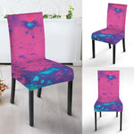 Pink And Blue Acid Melt Print Dining Chair Slipcover