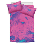 Pink And Blue Acid Melt Print Duvet Cover Bedding Set