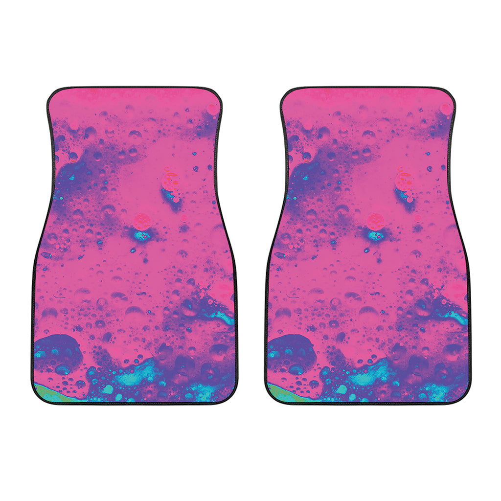 Pink And Blue Acid Melt Print Front Car Floor Mats