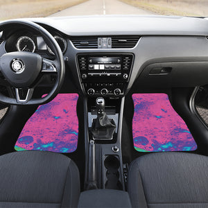 Pink And Blue Acid Melt Print Front Car Floor Mats