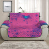 Pink And Blue Acid Melt Print Half Sofa Protector