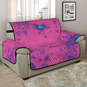 Pink And Blue Acid Melt Print Half Sofa Protector