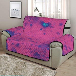 Pink And Blue Acid Melt Print Half Sofa Protector