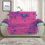 Pink And Blue Acid Melt Print Half Sofa Protector