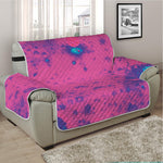 Pink And Blue Acid Melt Print Half Sofa Protector