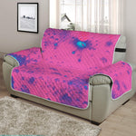 Pink And Blue Acid Melt Print Half Sofa Protector