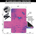 Pink And Blue Acid Melt Print Half Sofa Protector