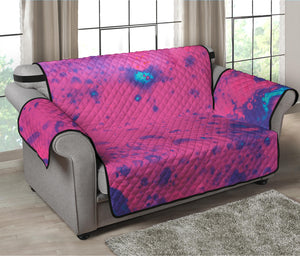 Pink And Blue Acid Melt Print Loveseat Protector