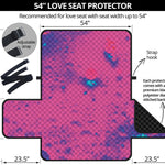 Pink And Blue Acid Melt Print Loveseat Protector