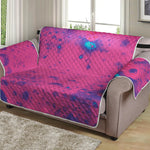 Pink And Blue Acid Melt Print Loveseat Protector