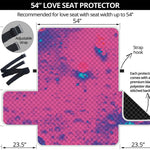 Pink And Blue Acid Melt Print Loveseat Protector