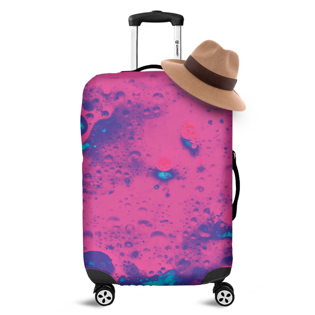 Pink And Blue Acid Melt Print Luggage Cover