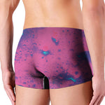 Pink And Blue Acid Melt Print Men's Boxer Briefs