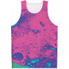 Pink And Blue Acid Melt Print Men's Tank Top