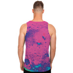 Pink And Blue Acid Melt Print Men's Tank Top