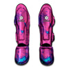 Pink And Blue Acid Melt Print Muay Thai Shin Guard